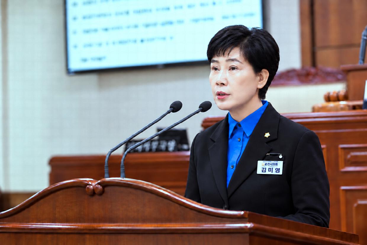 순천시의회 김미영 의원, 환경미화원 안전 위한 제도 개선 촉구