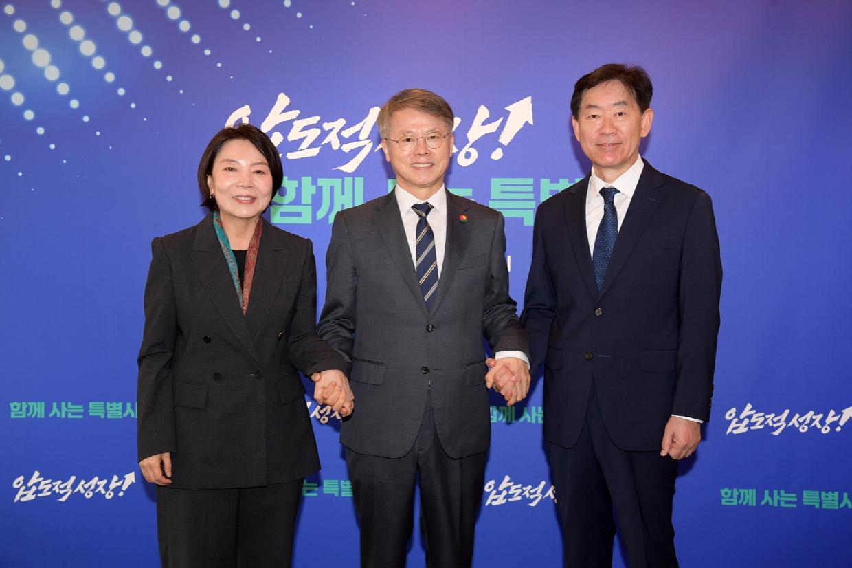 전남광주특별시, 백승주·윤난실 부시장 공식 취임...동부권 균형발전 견인