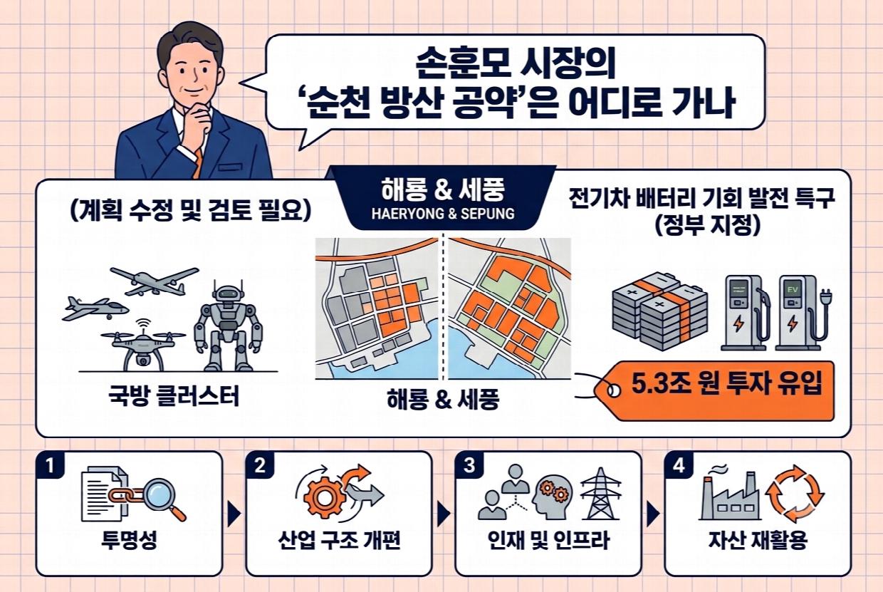 손훈모 시장의 '순천 방산 공약'은 어디로 가나.png